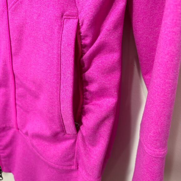 Athleta Hooded Rishi Jacket Women M Hot Pink Full Zip Athletic Performance Yoga - Picture 3 of 10